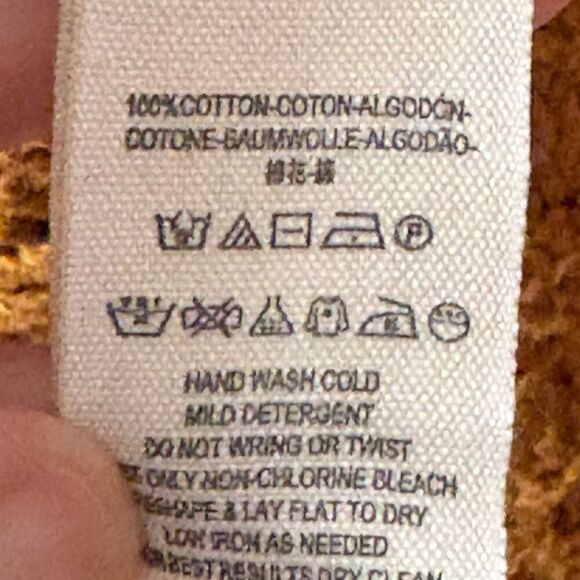 Free People chunky cable knit oversized tunic sweater burnt orange size XS - Picture 8 of 10